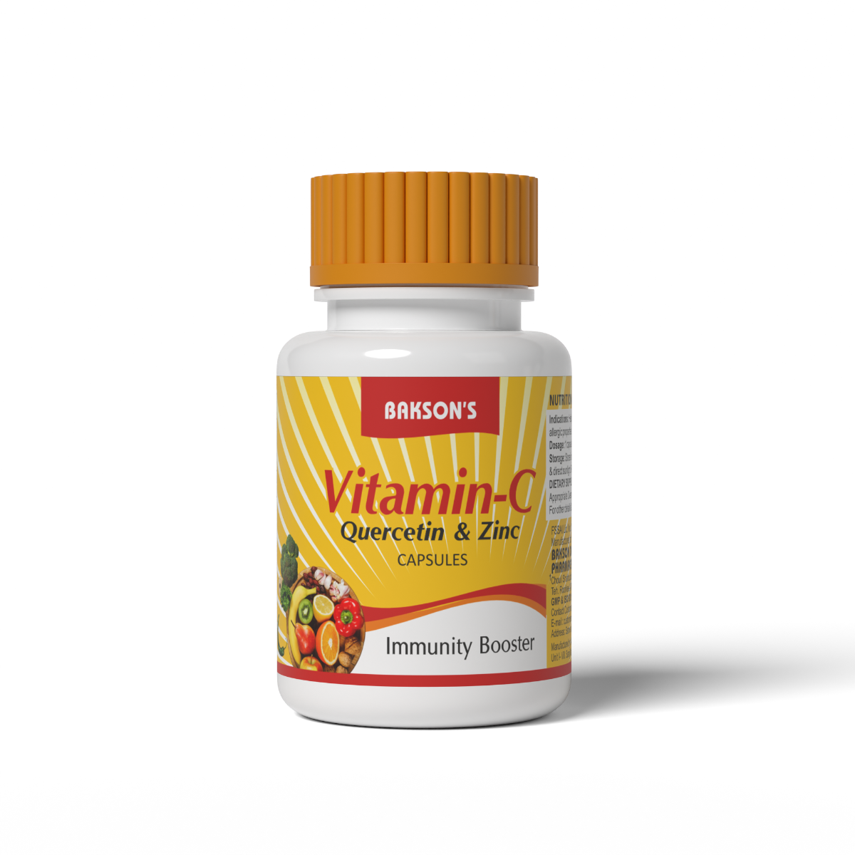 VITAMIN-C, QUERCETIN & ZINC 30 CAPSULES