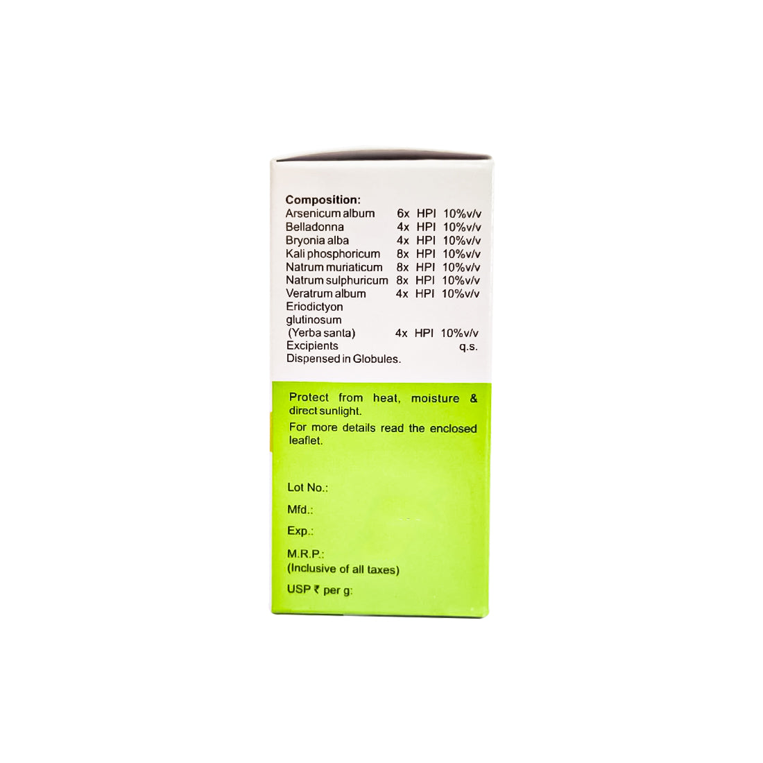 MEDICATED GLOBULES FOR ASTHMATIC CONDITION-20GM