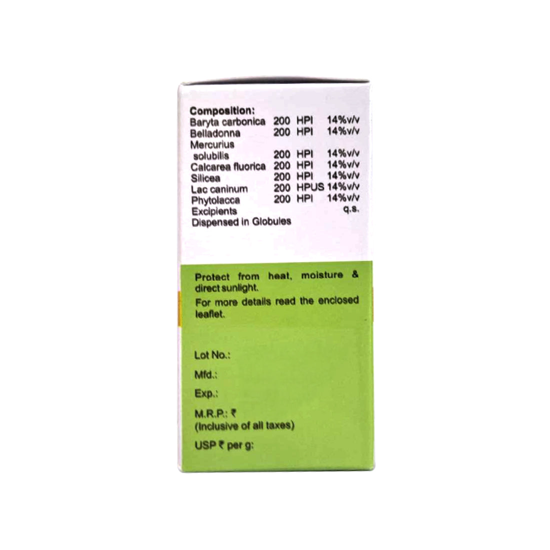 MEDICATED GLOBULES FOR ADENOIDITIS - 20 GM