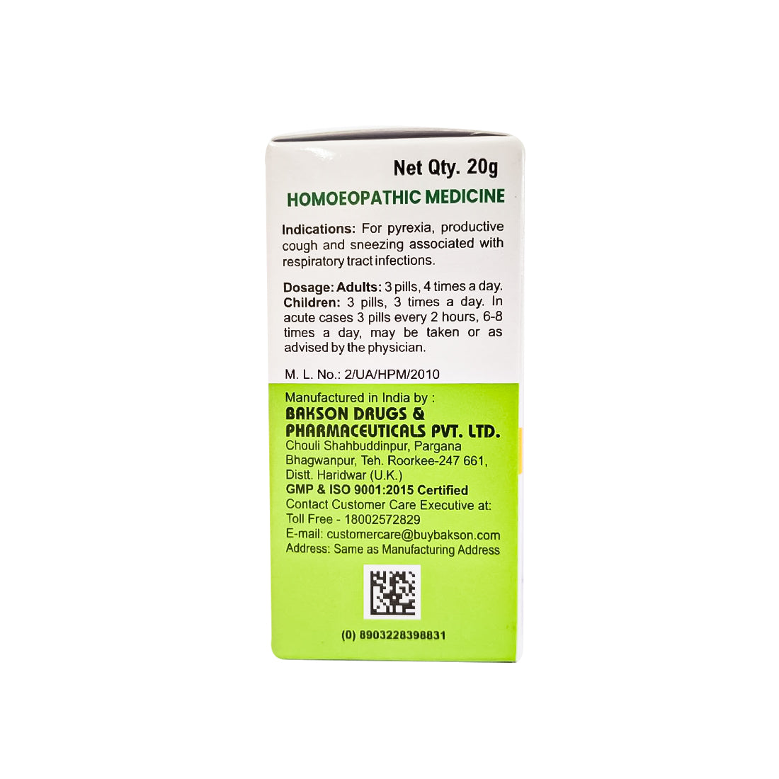 MEDICATED GLOBULES FOR INFLUENZA & FEVER - 20 GM