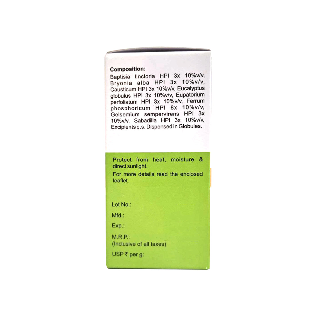 MEDICATED GLOBULES FOR INFLUENZA & FEVER - 20 GM