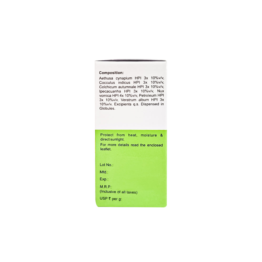 MEDICATED GLOBULES FOR NAUSEA & VOMITING - 20 GM