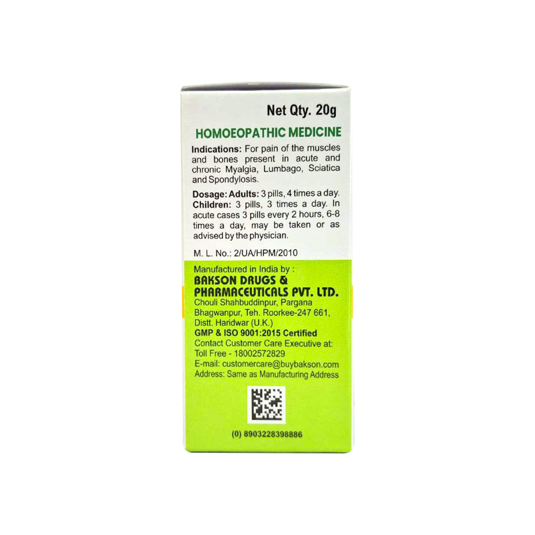 MEDICATED GLOBULES FOR PAIN - 20 GM