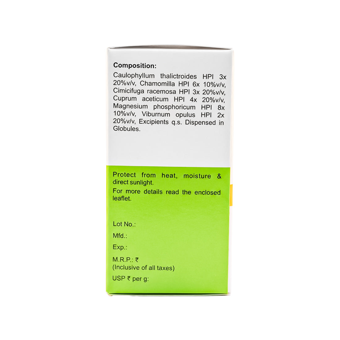 MEDICATED GLOBULES FOR PAINFUL MENSTRUATION - 20 GM