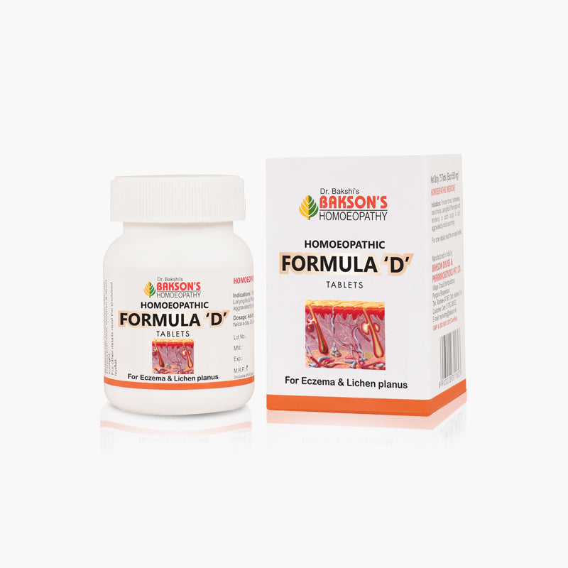HOMOEOPATHIC FORMULA 'D' TABLETS-40TABS (M)