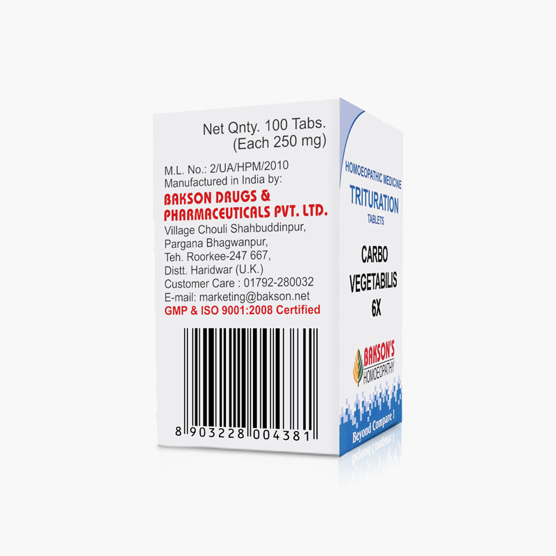 CARBO VEGETABILIS-6X-100TAB