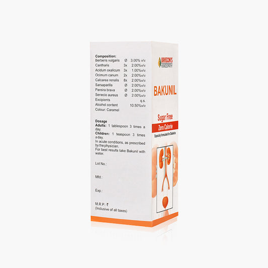 BAKUNIL SYRUP (SUGAR FREE)-115ML