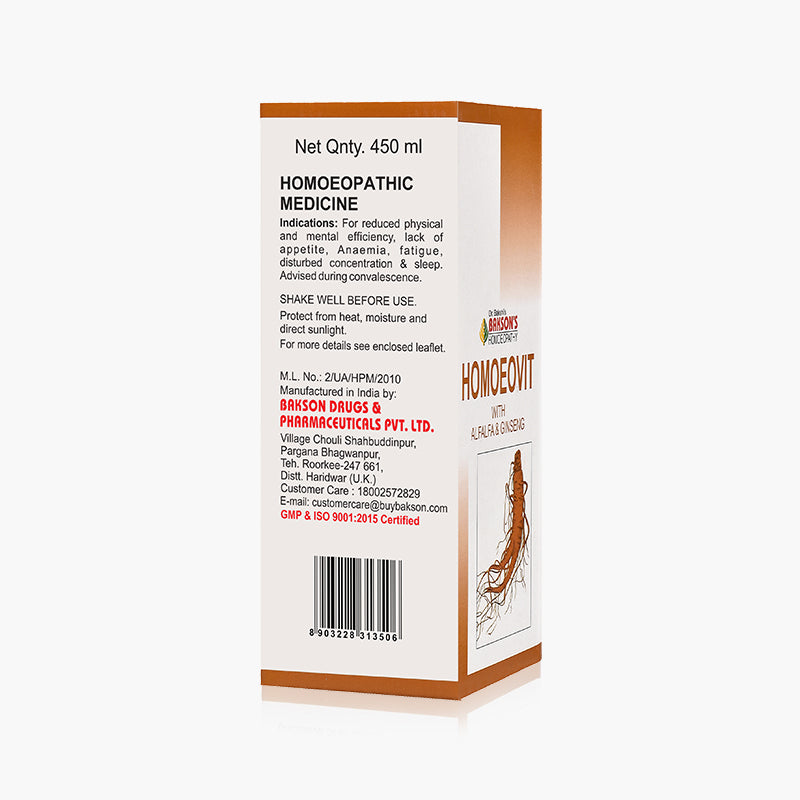 HOMOEOVIT SYRUP-450ML