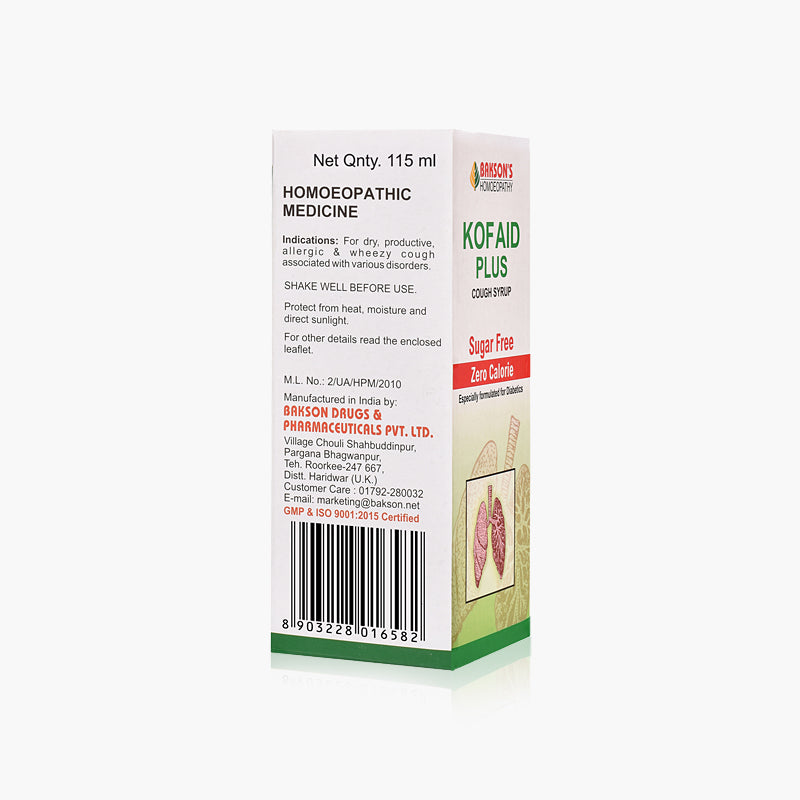 KOF AID PLUS SYRUP (SUGAR FREE)-115ML
