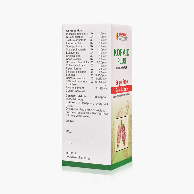 KOF AID PLUS SYRUP (SUGAR FREE)-450ML