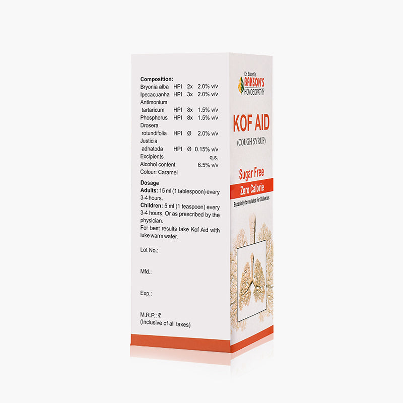 KOF AID SYRUP (SUGAR FREE)-450ML