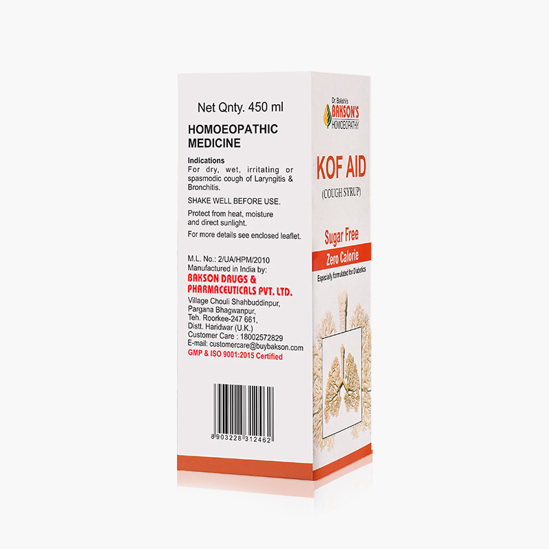 KOF AID SYRUP (SUGAR FREE)-450ML