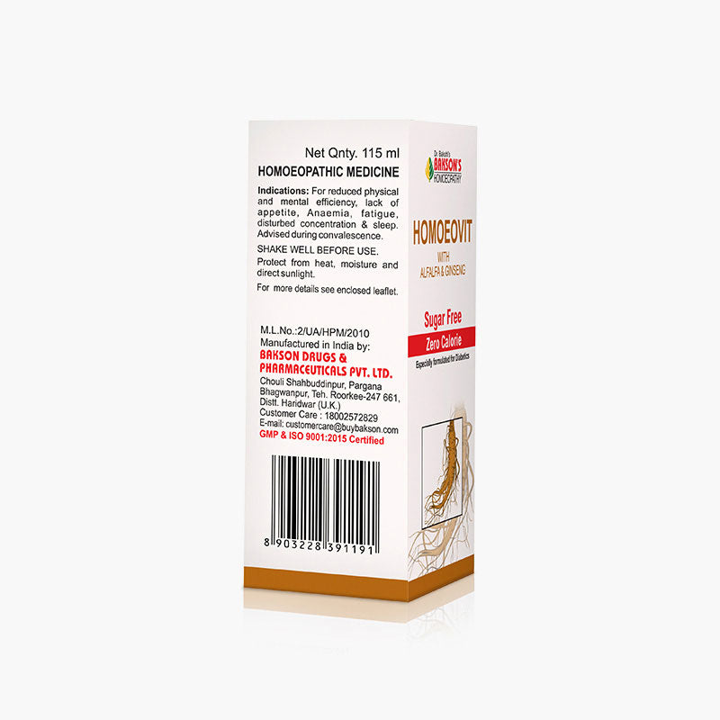 HOMOEOVIT (SUGAR FREE)-115ML