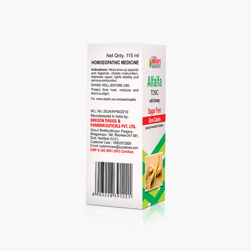 ALFALFA TONIC WITH GINSENG ( SUGAR FREE)