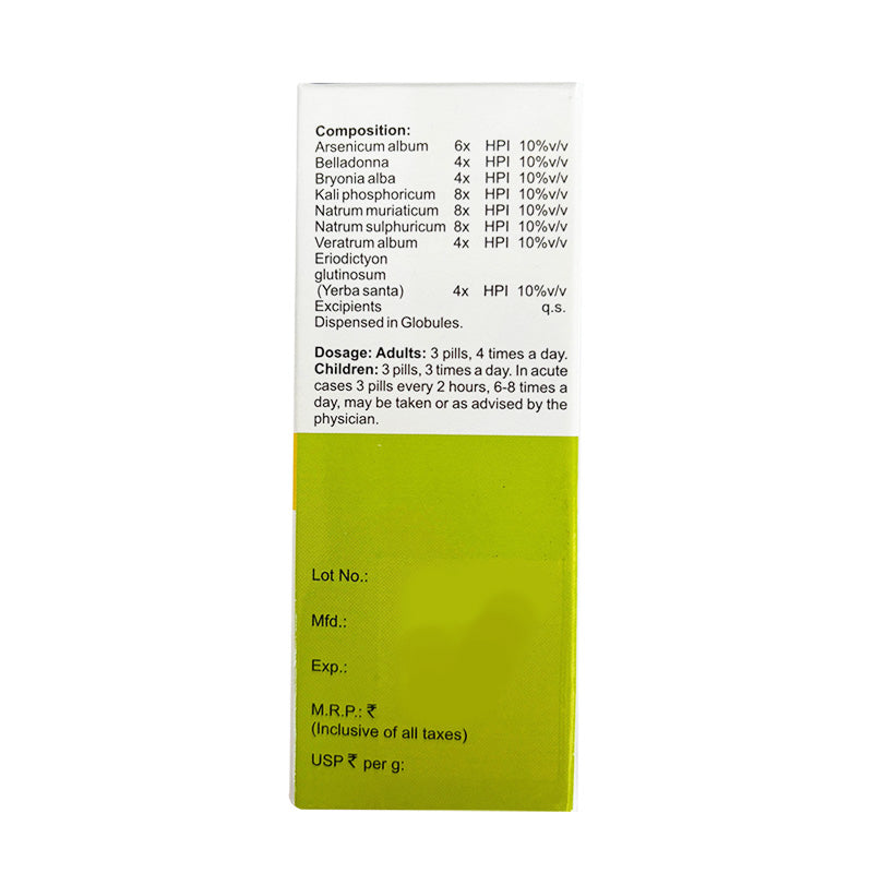 MEDICATED GLOBULES FOR ASTHMATIC CONDITION-25 GM