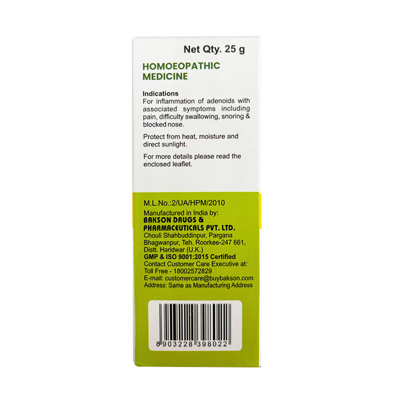 MEDICATED GLOBULES FOR ADENOIDITIS-25 GM