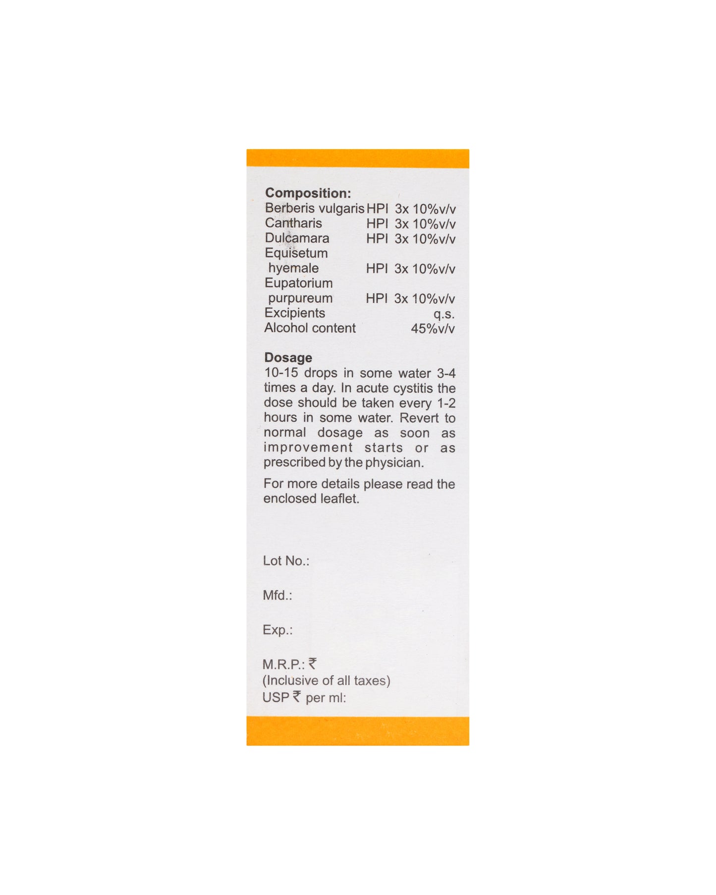 B35 DROPS (URINARY)