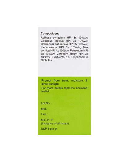 MEDICATED GLOBULES FOR NAUSEA & VOMITING - 20 GM