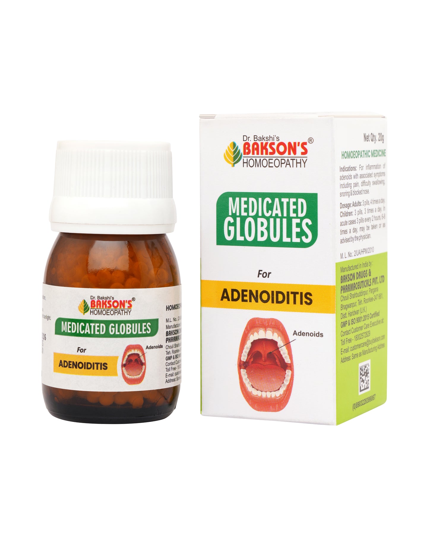 MEDICATED GLOBULES FOR ADENOIDITIS - 20 GM