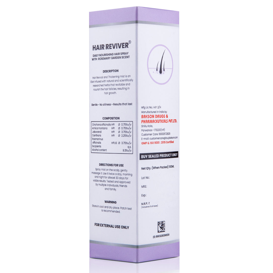 Bakson Hair Reviver | Hair Care & Regrowth Treatment 100ml