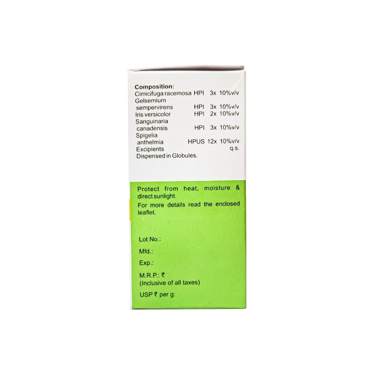 MEDICATED GLOBULES FOR HEADACHE - 20 GM
