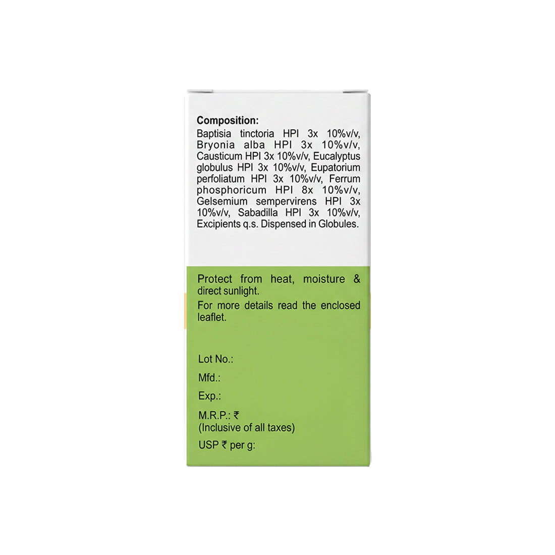MEDICATED GLOBULES FOR INFLUENZA - 20 GM