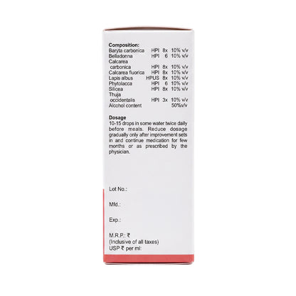 Medication box with text on a white background