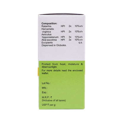 MEDICATED GLOBULES FOR PILES - 20 GM