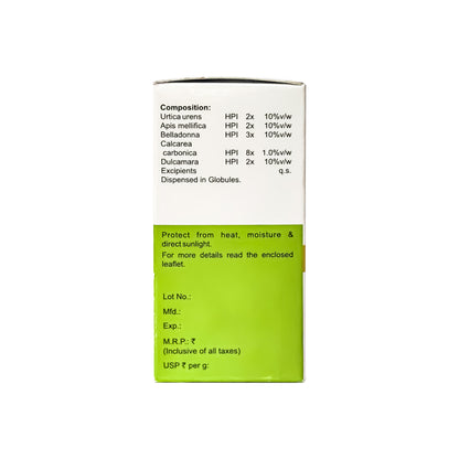 MEDICATED GLOBULES FOR URTICARIA - 20 GM