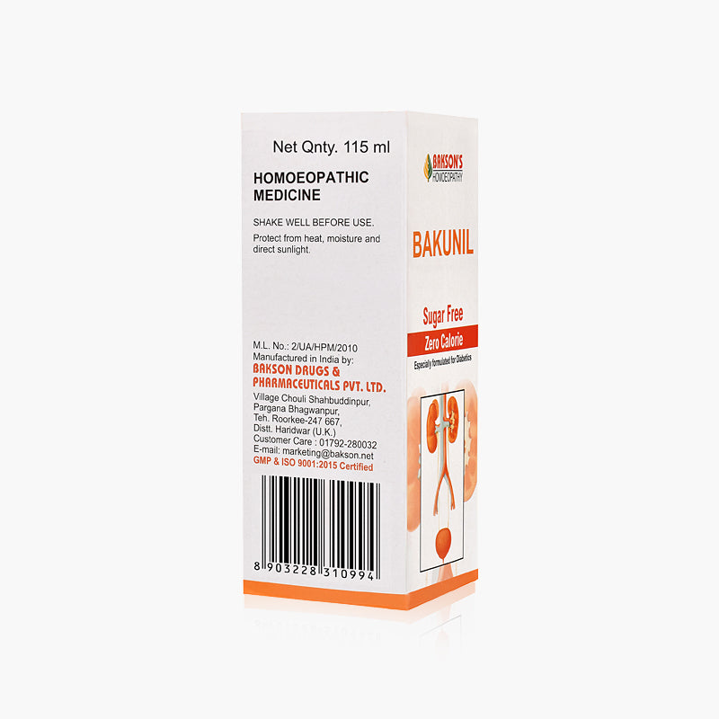BAKUNIL SYRUP (SUGAR FREE)-115ML